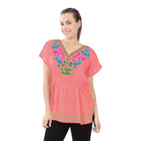 Village Venture Blusa Corre Kaftan Bordada-Primavera/Verano Fresca- Mod 20170K