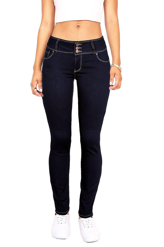 Wax De la Mujer de Cera Juniors Cuerpo Flattering Mid Rise Skinny Jeans