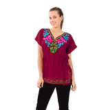 Village Venture Blusa Corre Kaftan Bordada-Primavera/Verano Fresca- Mod 20170K