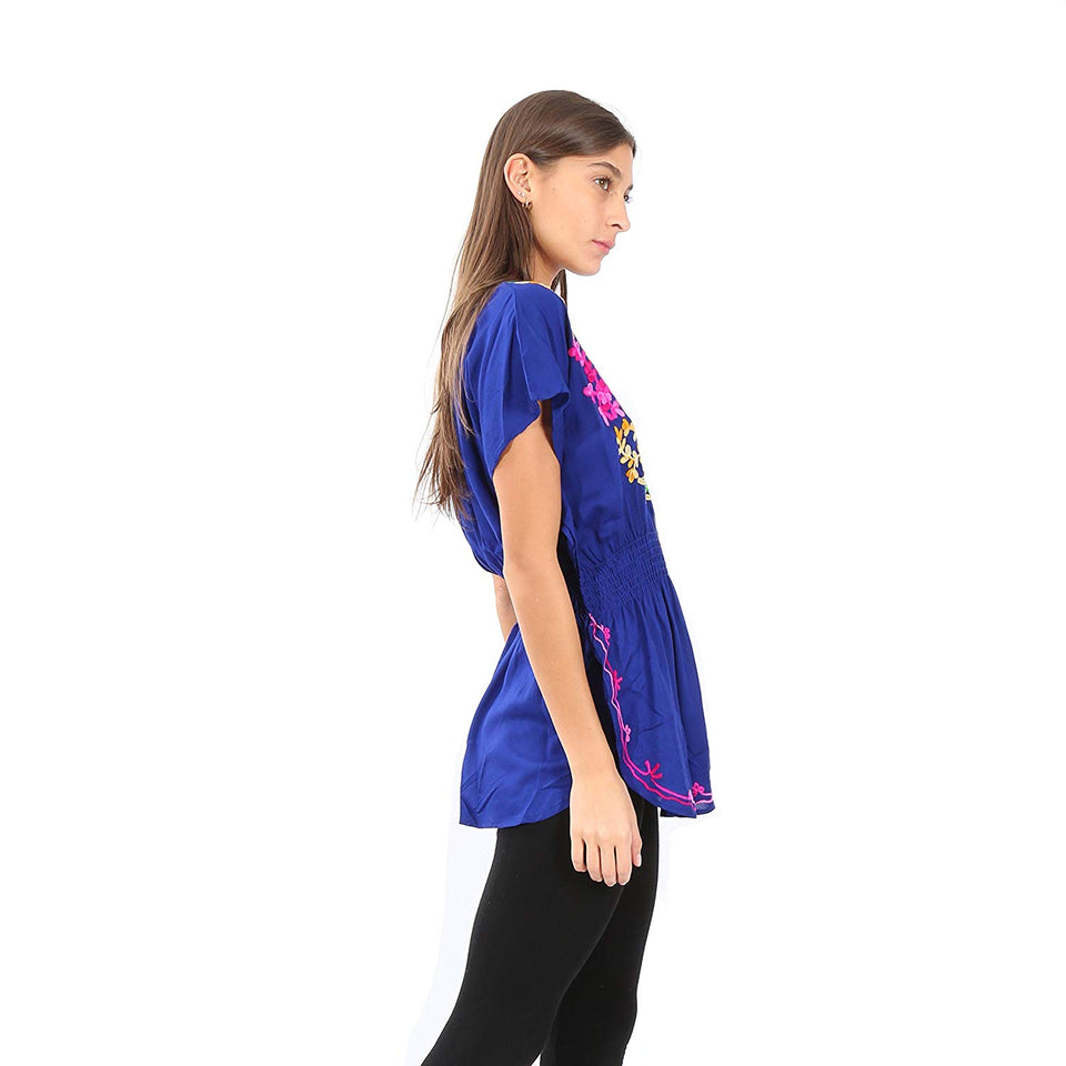 Village Venture Blusa Corre Kaftan Bordada-Primavera/Verano Fresca- Mod 20170K