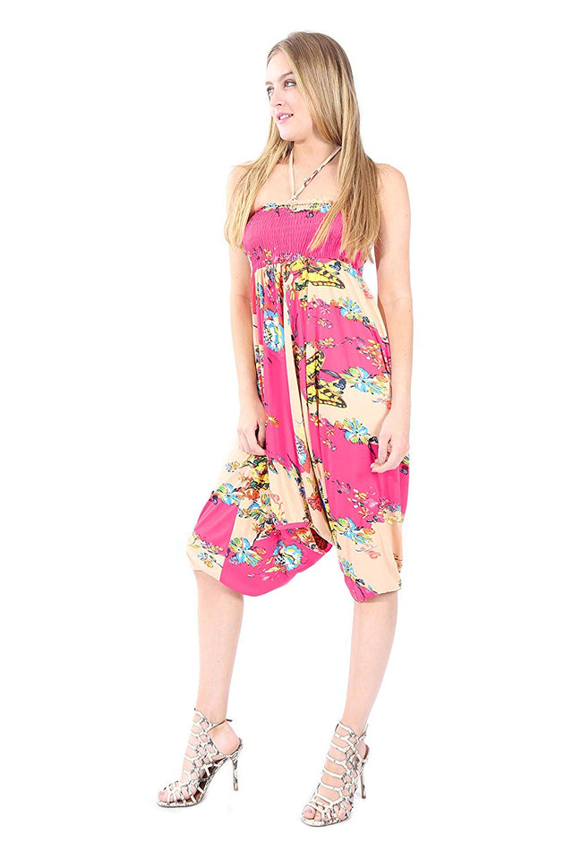 Village Venture 3 en 1 Estampado de Flores con Mariposas (Jumper, Blusa y Pantalón Unitalla -Mod 2925