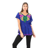 Village Venture Blusa Corre Kaftan Bordada-Primavera/Verano Fresca- Mod 20170K