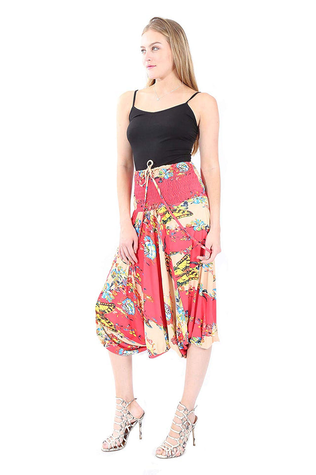Village Venture 3 en 1 Estampado de Flores con Mariposas (Jumper, Blusa y Pantalón Unitalla -Mod 2925