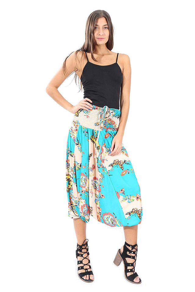 Village Venture 3 en 1 Estampado de Flores con Mariposas (Jumper, Blusa y Pantalón Unitalla -Mod 2925