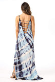 Riviera Sol Tie Dye Spaghetti Strap Maxi Vestido
