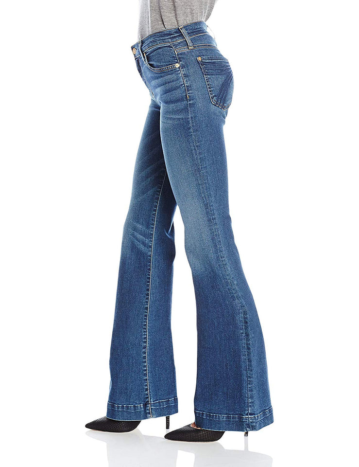 7 For All Mankind - Jeans para Mujer, Talla pequeña, sin Mangas (Entrepierna)